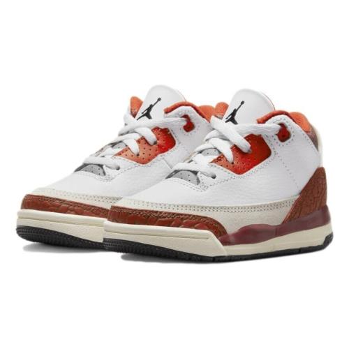 Nike Air Jordan 3 Retro SE Dunk TD `mars Stone` Toddler Sneakers DV7026-108 4C - White/Black-Mars Stone