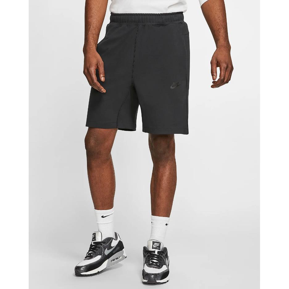 Men`s Nike Sportswear Shorts S Black Stretch Zipper Pocket