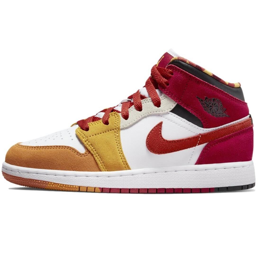 Size 5.5Y - Nike Air Jordan 1 Mid SE GS `picnic` Youth Shoes DX2460-601 - Multicolor