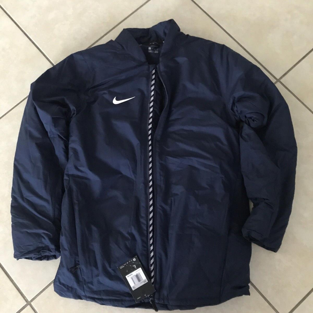 Nike Men XS Bomber Jacket Navy Blue Goose Down Fill Full Zip AA9776-419