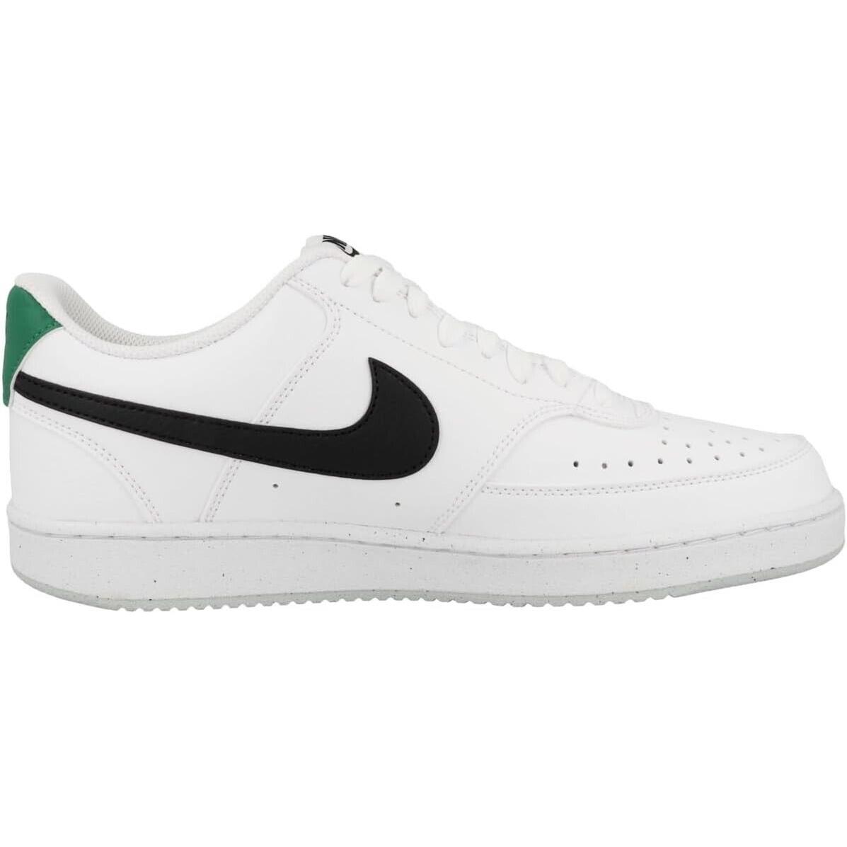 Nike Court Vision Low Basketball Shoes Black/white/malachite Men`s Size 13 - Black/White/Malachite