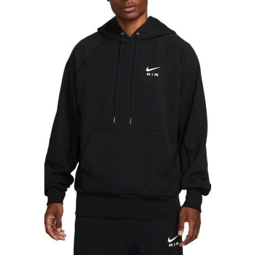 Nike Air French Terry Pullover Hoodie Black Men`s XL Tall DQ4207 Black