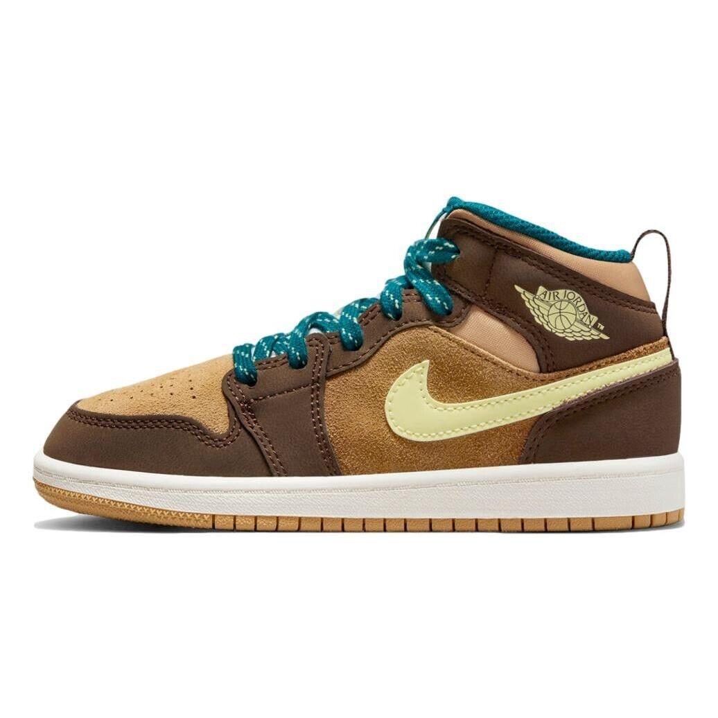 Size 3Y - Nike Air Jordan 1 Mid SE PS `cacao Wow` DZ6338-200
