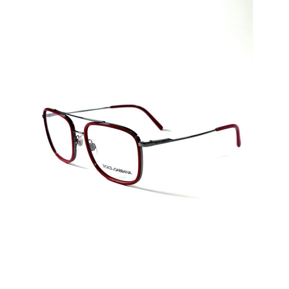 Dolce Gabbana DG1288 04 Mens Gunmetal/red Square Eyeglasses Frames 53/18