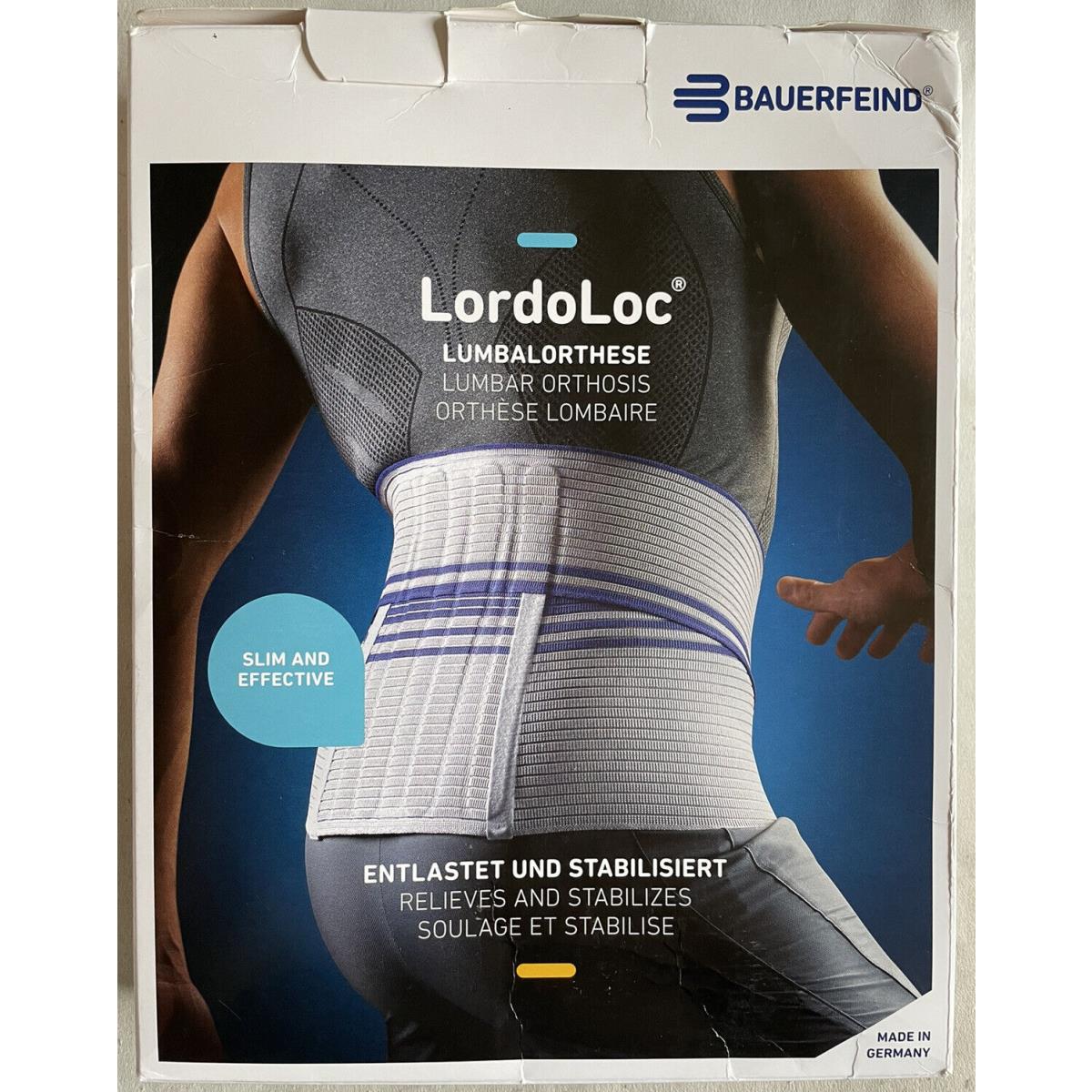 Bauerfeind Lordoloc Back Support Brace Titanium Size 1