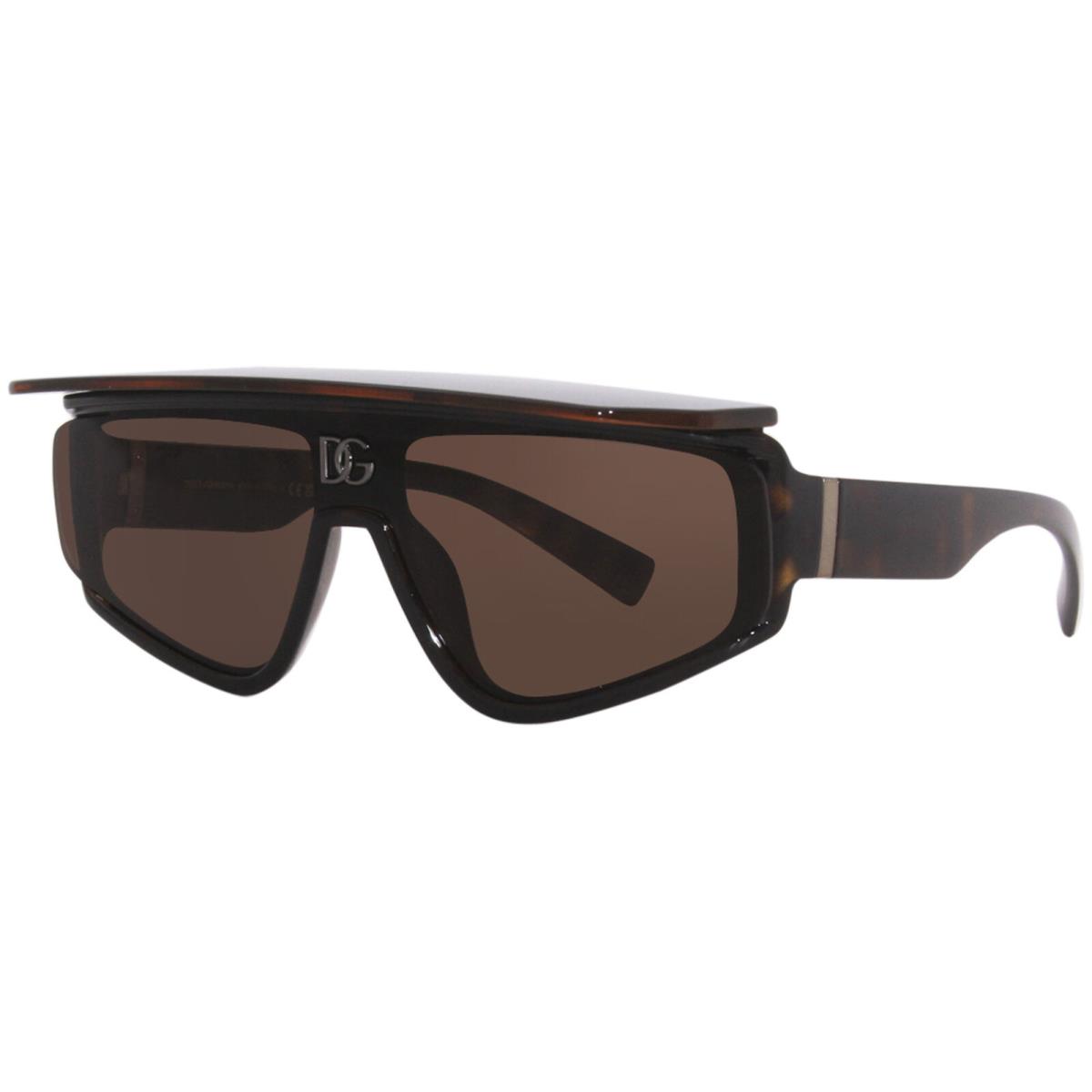 Dolce Gabbana DG6177 502/73 Sunglasses Men`s Havana W/visor/dark Brown 46mm