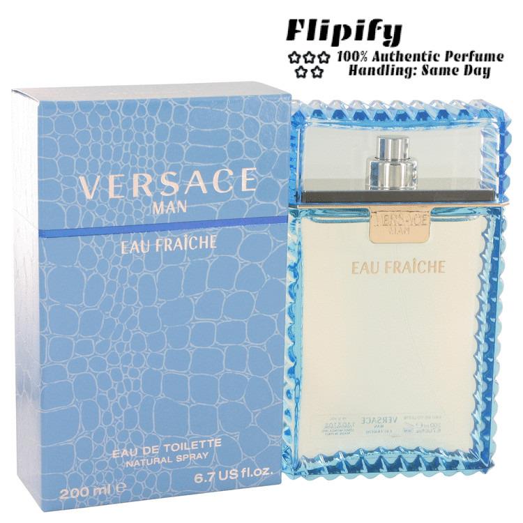 Versace Man Cologne Eau Fraiche Edt For Men by Versace 6.7 oz EF EDT Spray Blue