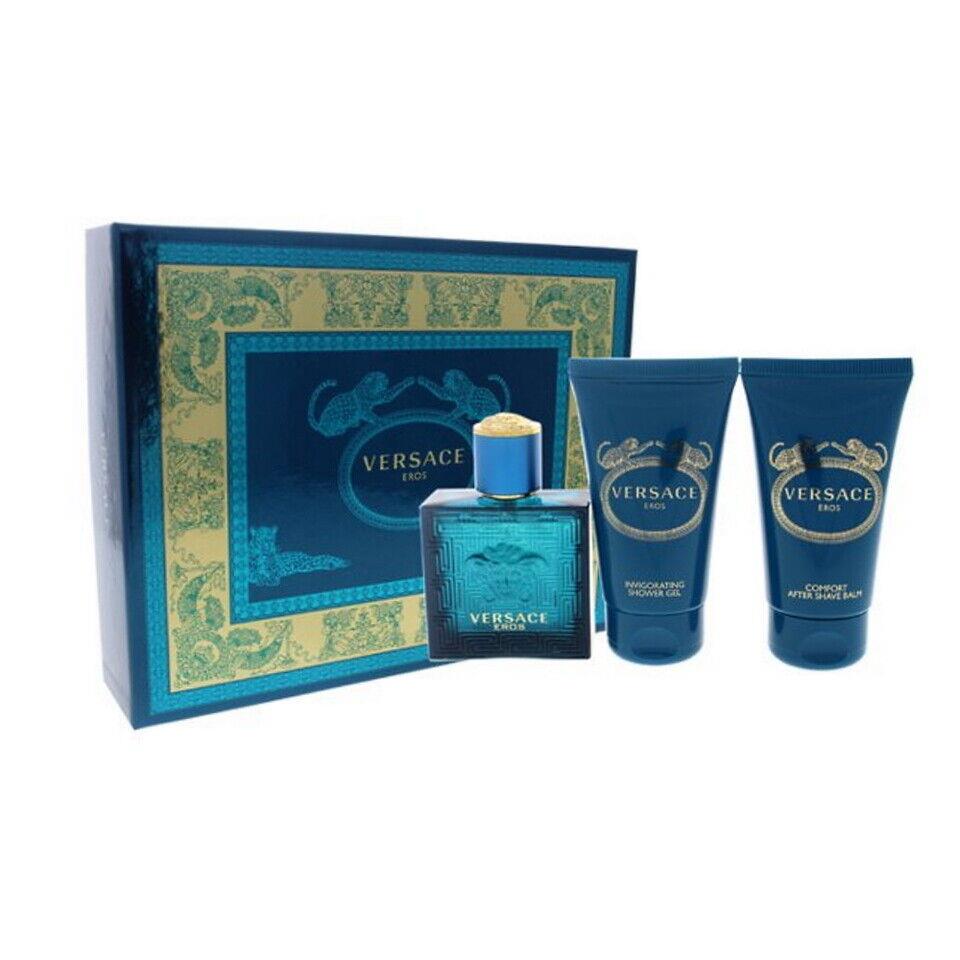 Versace Eros 3 Pc Eau de Toilette Gift Set For Men - 1.7 oz