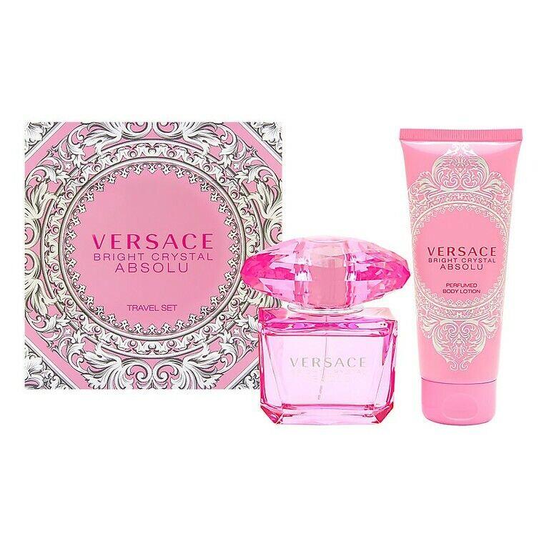 Versace Bright Crystal Absolut Edp 2 Pcs Travel Set For Women