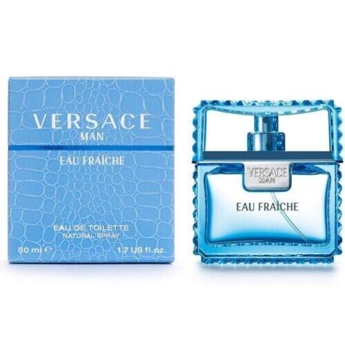 Versace Man Eau Fraiche 1.7oz Men`s Eau de Toilette Spray