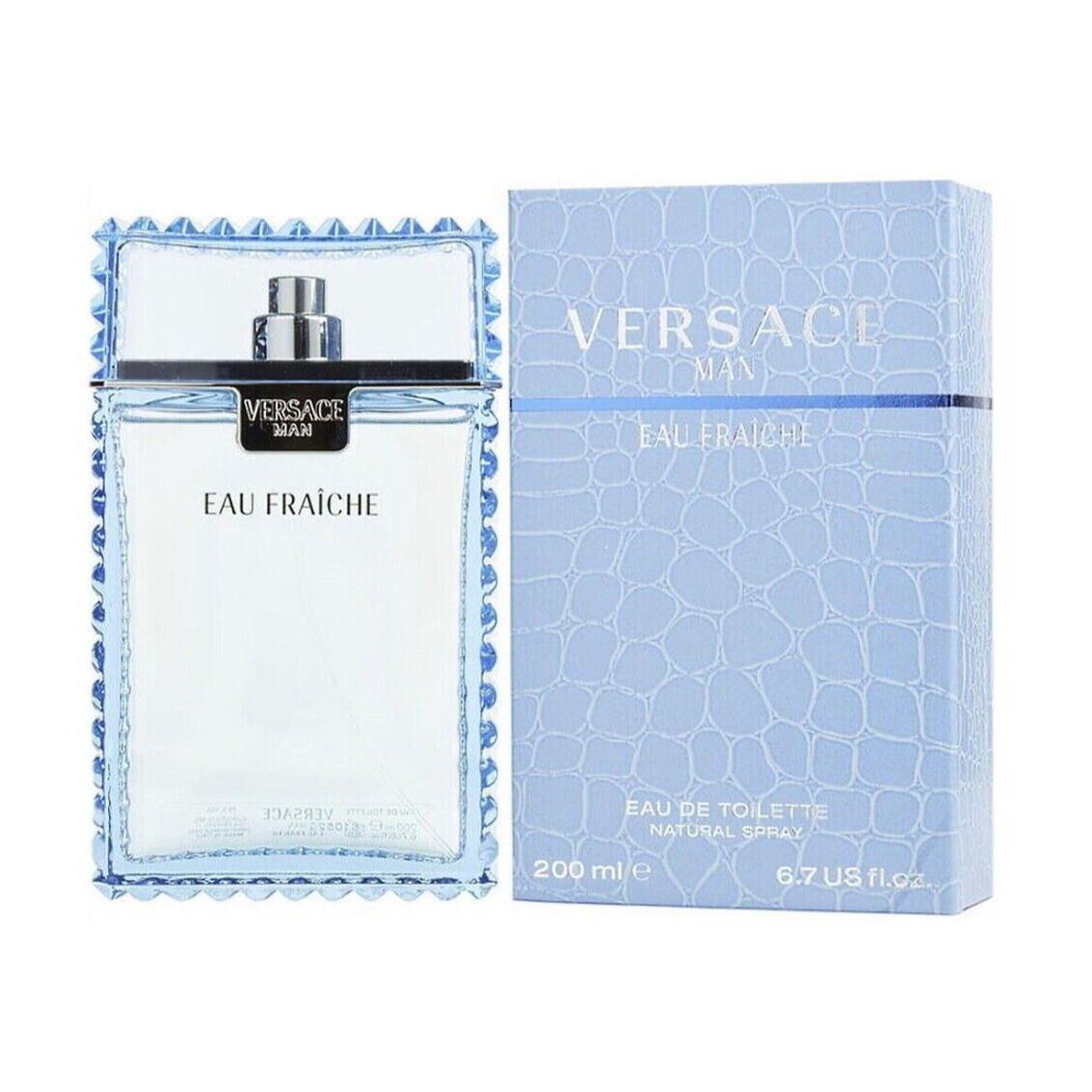 Versace Man Eau Fraiche by Versace Edt Spray For Men 6.7oz Box