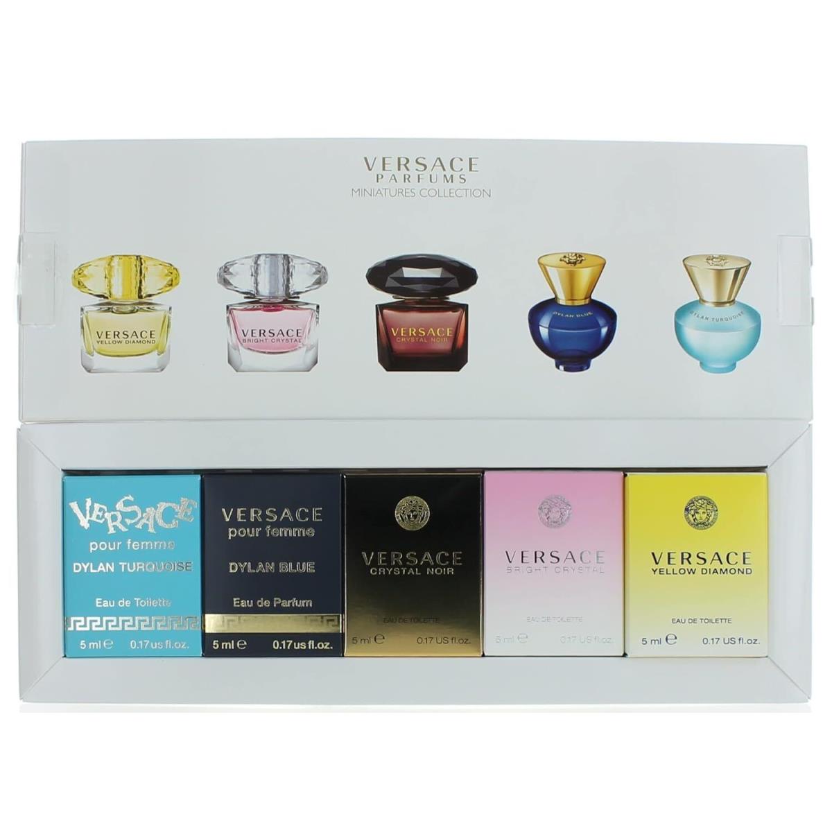 Versace by Versace 5 Piece Variety Mini Gift Set For Women Dylan Turquoise Edt