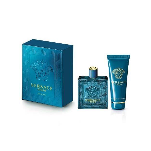 Versace Eros 3.3 oz Edt Spray Mens Cologne + 3.4 oz Shower Gel Travel Set