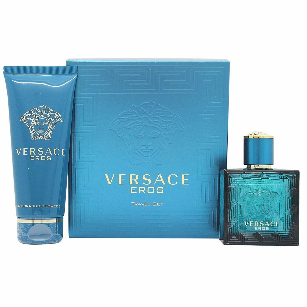 Versace Eros Men by Versace 2 Pcs Travel Set 1.7 Edt Spray 3.4 OZ Shower Gel