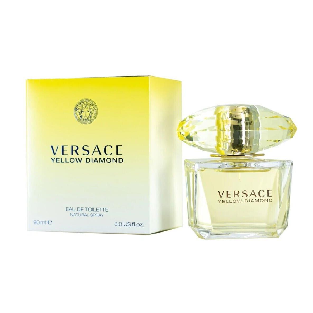 Versace Yellow Diamond Eau De Toilette Spray For Women 3.0oz Box