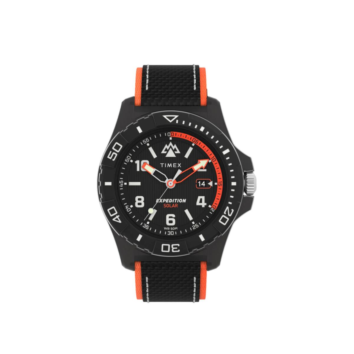 Timex Expedition North Freedive Ocean Tide Fabric Strap Watch TW2V66100JR - Dial: Black, Band: Black, Bezel: Black