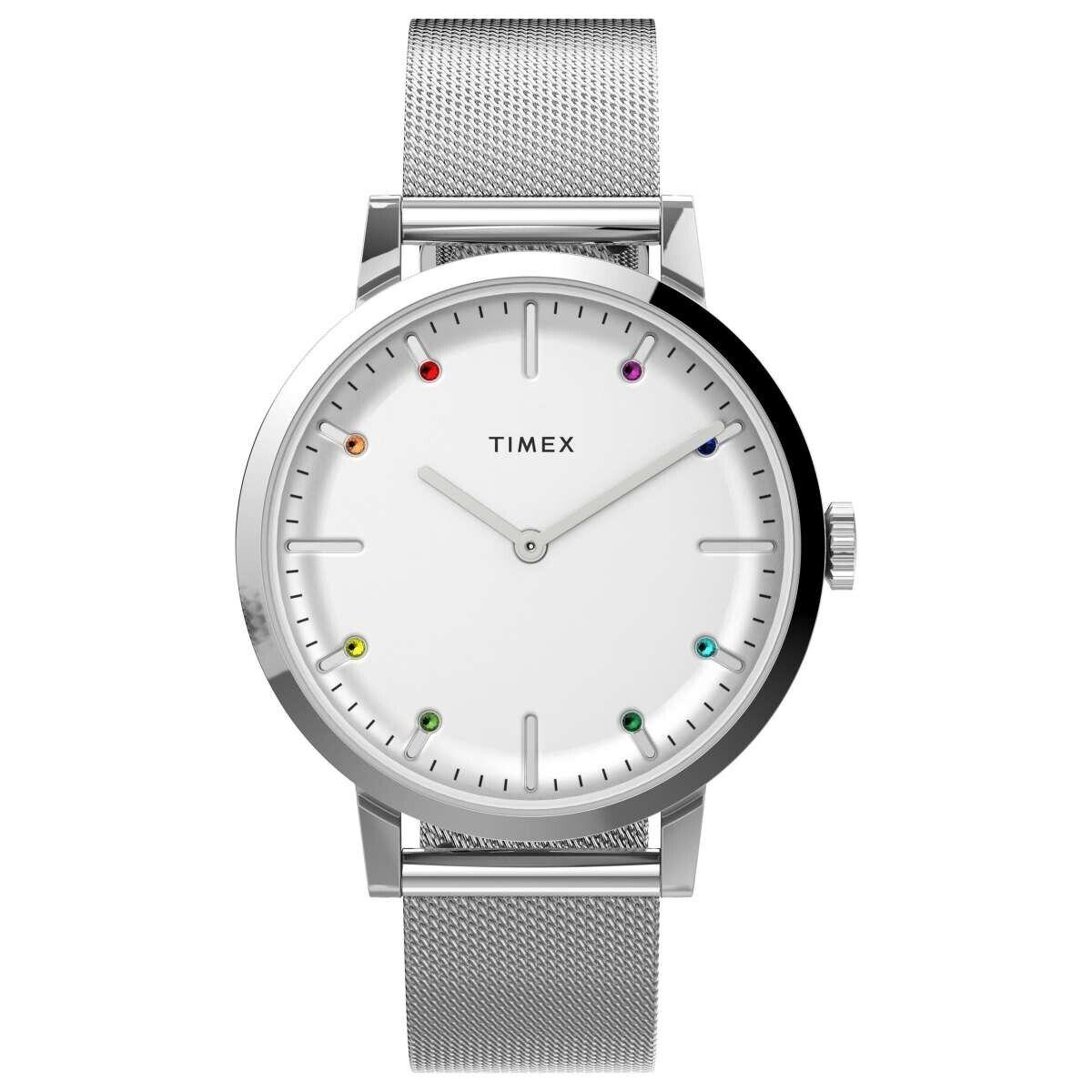 Timex Women`s Midtown Stainless Strap Multi Color Dial Watch