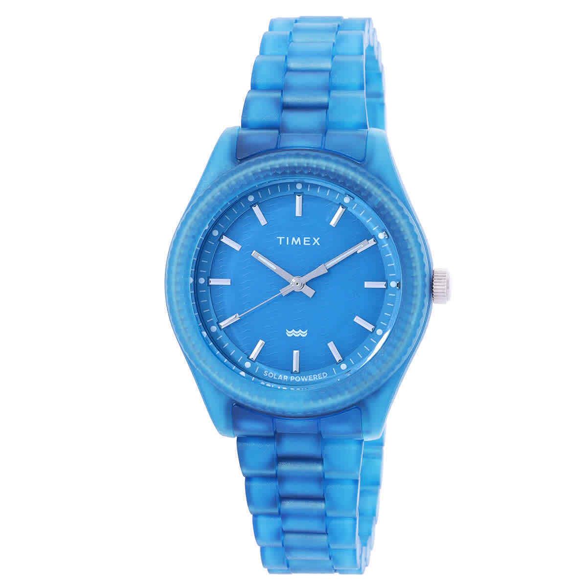 Timex Legacy Ocean Solar Powered Blue Dial Ladies Watch TW2W56400