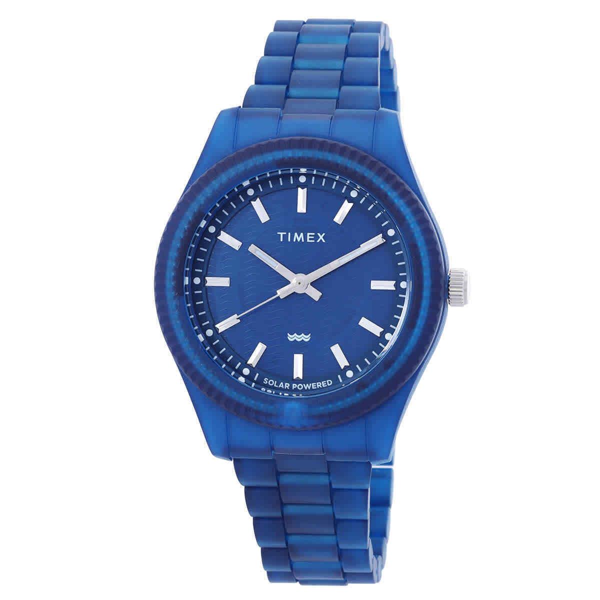 Timex Legacy Ocean Solar Powered Blue Dial Men`s Watch TW2W56200