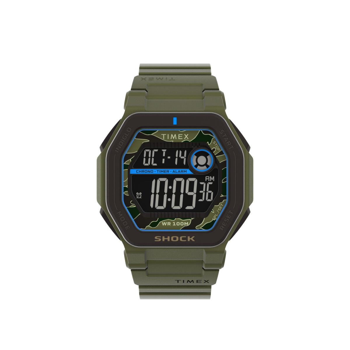 Timex Command Encounter 45mm Digital Resin Strap Watch Green TW2V93700VQ