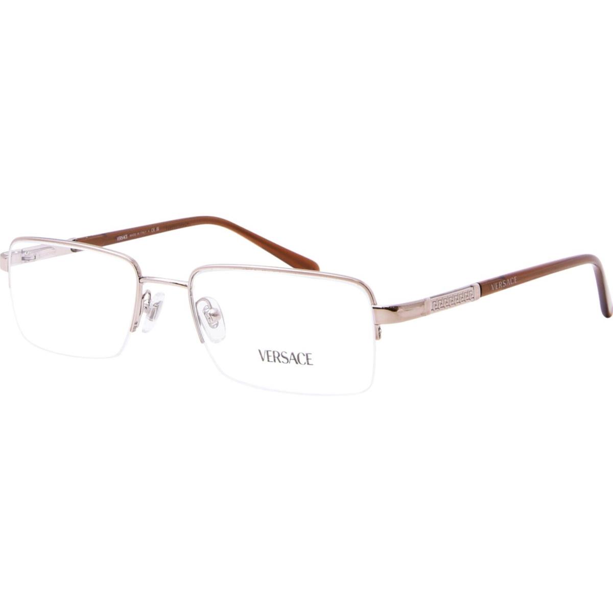 Versace VE1066 1053 Eyeglasses Men`s Bronze/copper Semi Rim Square Shape 50mm