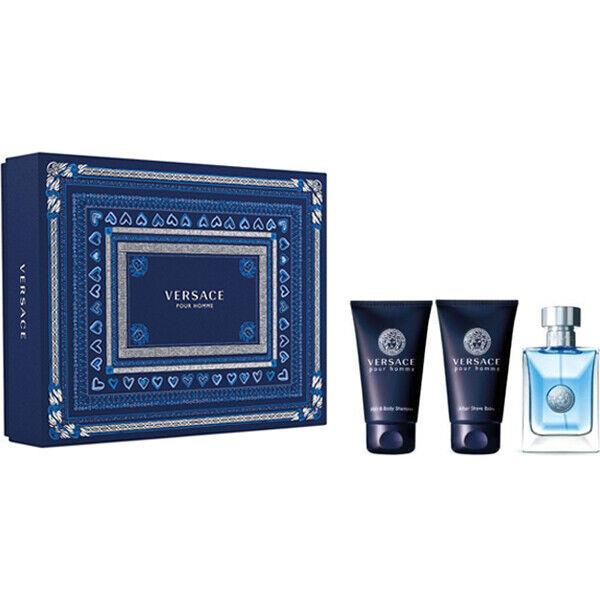 Versace Pour Homme 3PC Gift Set - 1.7OZ Edt + 1.7OZ Showe Gel + 1.7OZ Balm