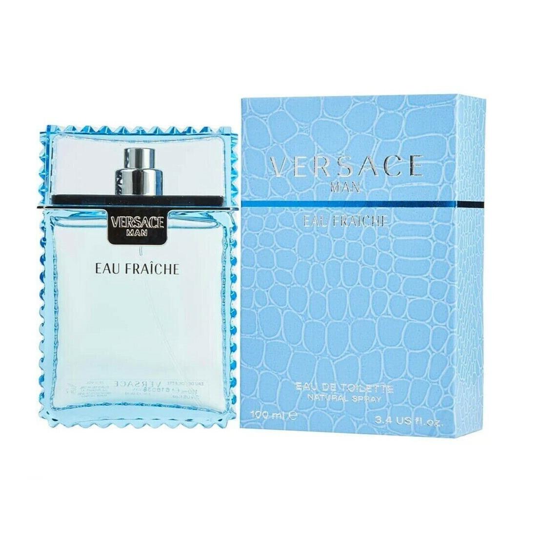 Versace Man Eau Fraiche by Versace Edt Spray For Men 3.4oz Box