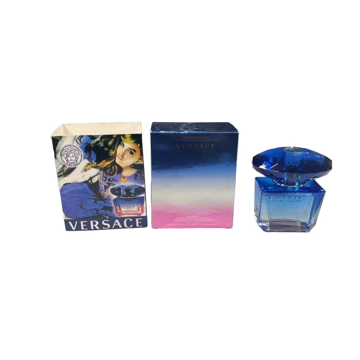 Bright Crystal by Versace Eau De Toilette Spray 3 oz 90 ml Made in Italy