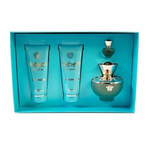 Versace Dylan Turquoise Pour Femme Eau de Toilette 4PCS Gift Set