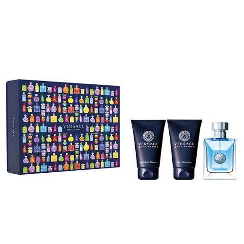 Versace Pour Homme Signature 3pc Gift Set Cologne 1.7 oz + Shampoo + After Shave