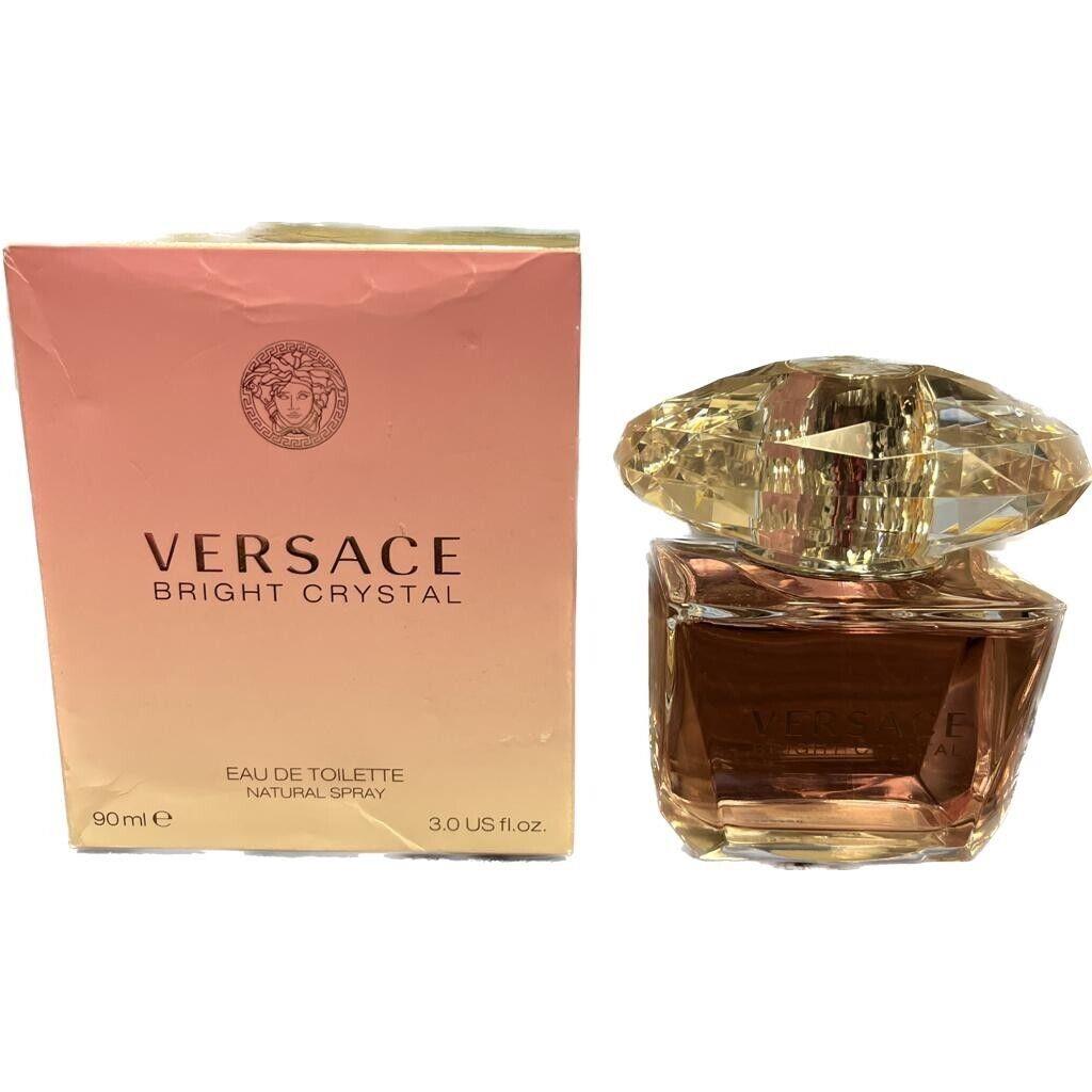 Versace Bright Crystal Eau DE Toilette Spray 3.0 FL OZ Unsealed