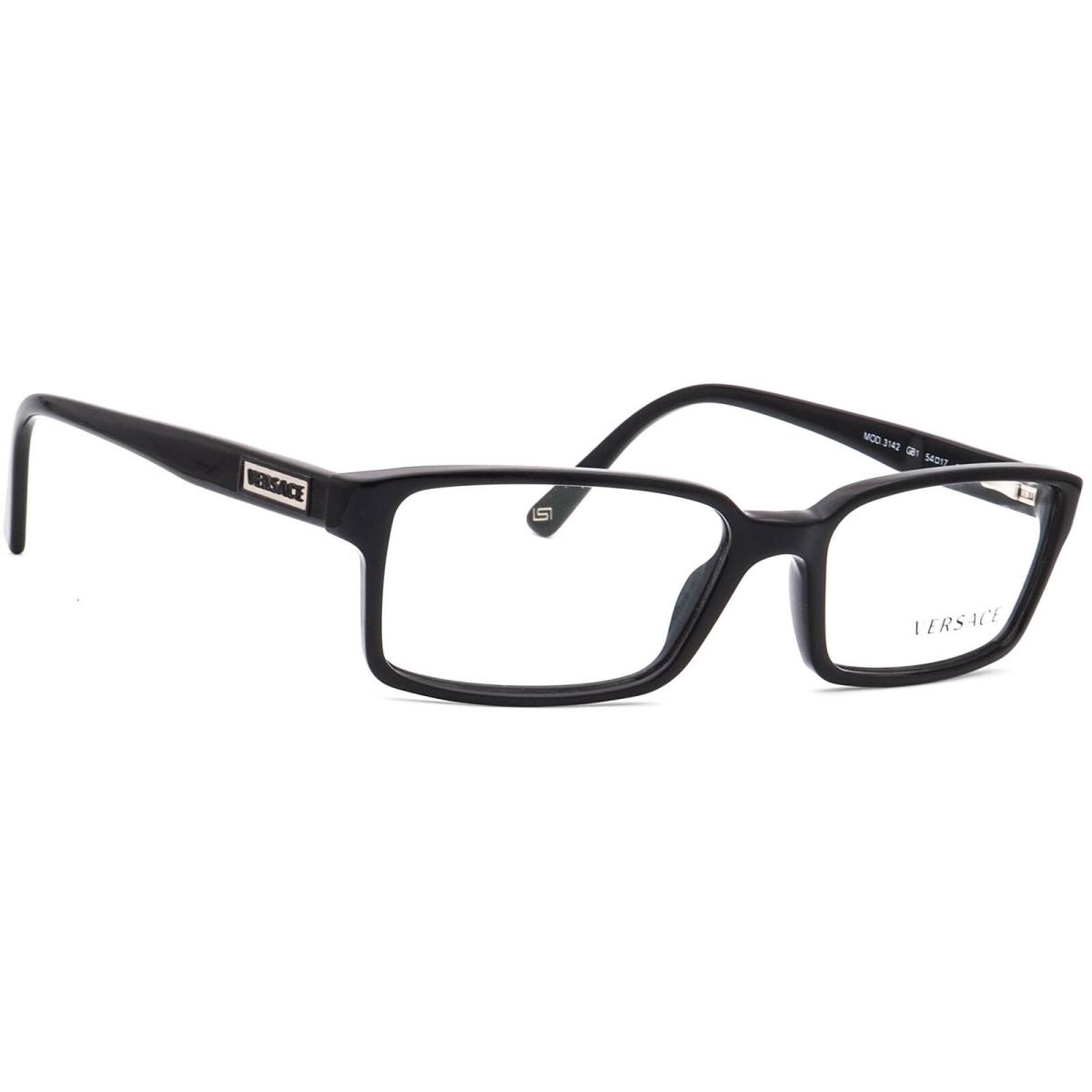 Versace Eyeglasses Mod. 3142 GB1 Black Rectangular Frame Italy 54 17 140
