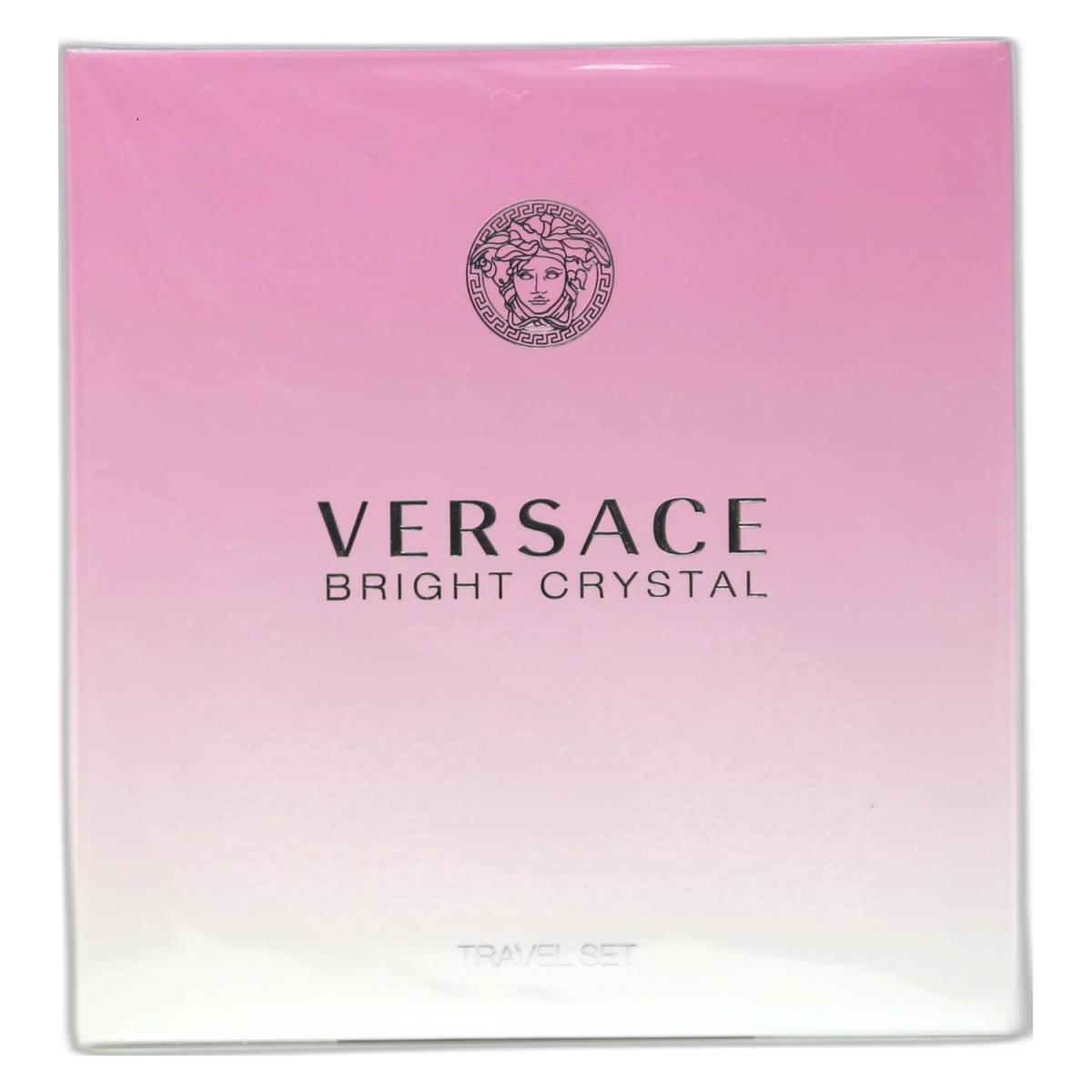 Versace Bright Crystal 2 Piece Travel Set 50ml Edt 100ml Body Lotion