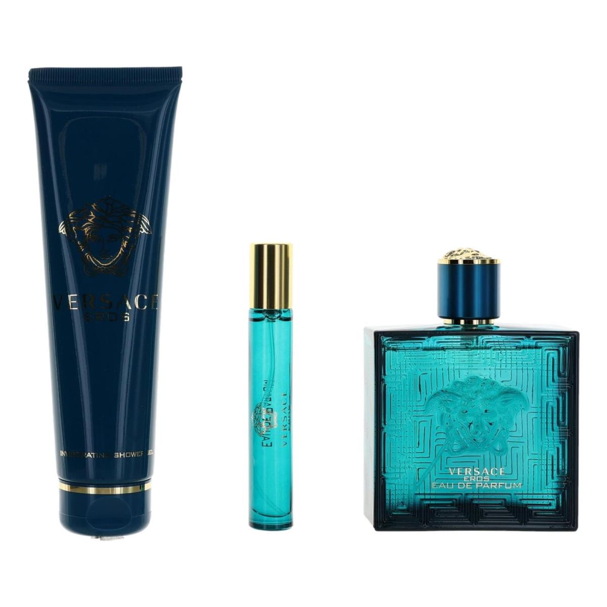 Eros by Versace 3 Piece Gift Set For Men Edp