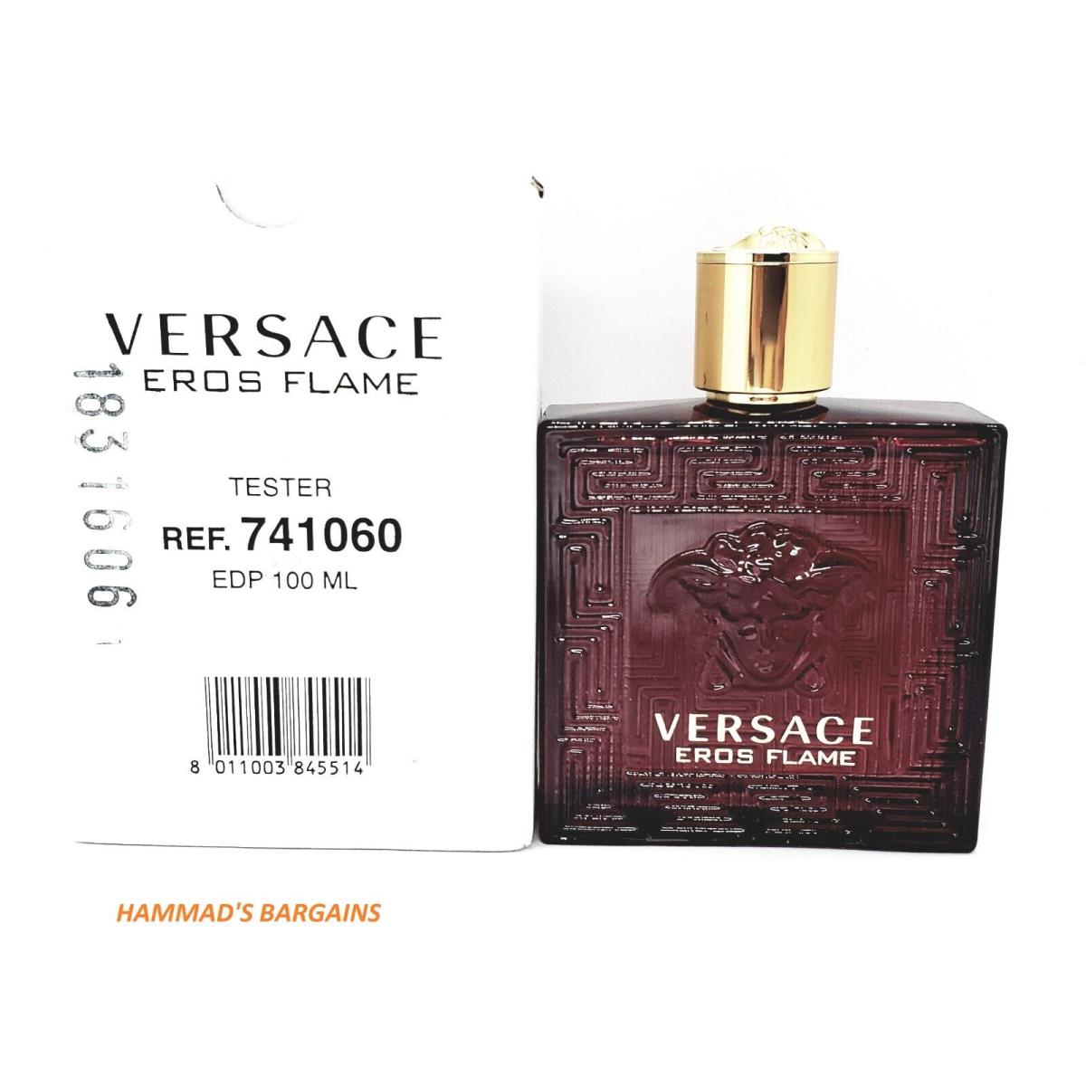 Versace Eros Flame Edp 3.4 OZ / 100 ML For Men with Cap IN White Box