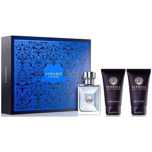 Versace Pour Homme Men 3 Pc Gift Set 1.7oz Edt 1.7oz Shampoo 1.7oz After Shave