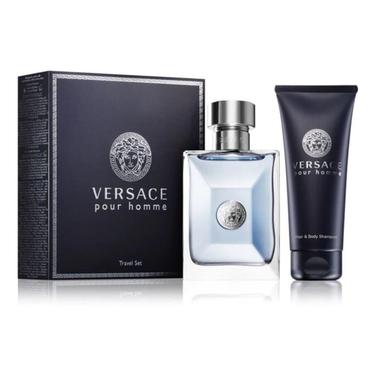 Pour Homme by Versace Eau de Toilette Spray For Men 3.4oz 2pc Box