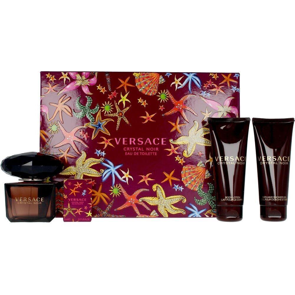 Crystal Noir by Versace 4 Piece Gift Set - 3.0 OZ Eau DE Toileete Spray Box