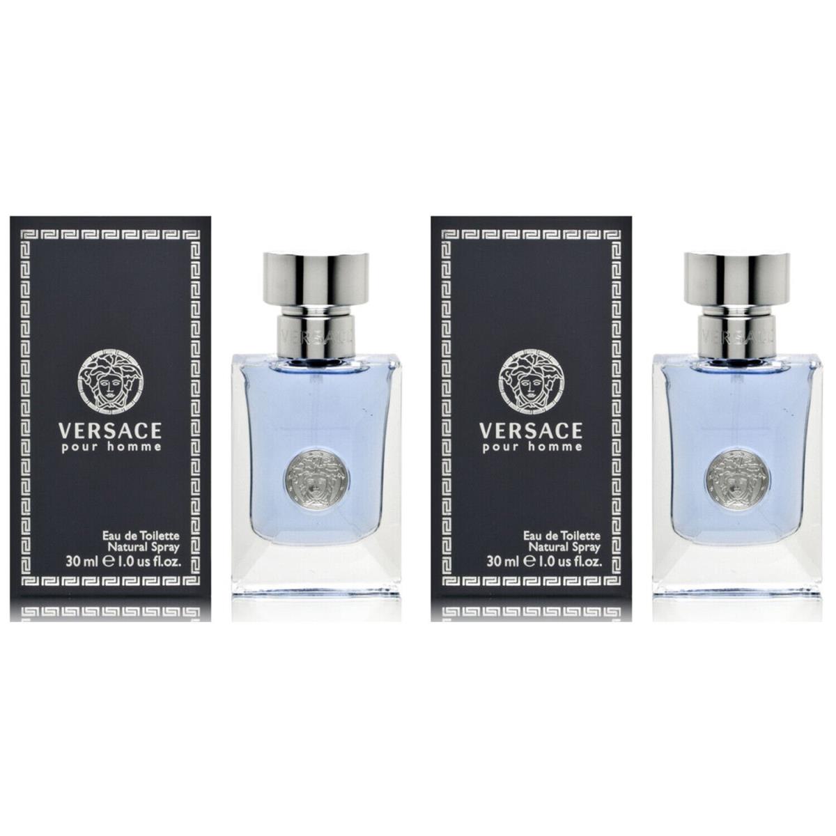 Pack of 2 Versace Pour Homme For Men Eau De Toilette Spray 1.0 Ounce