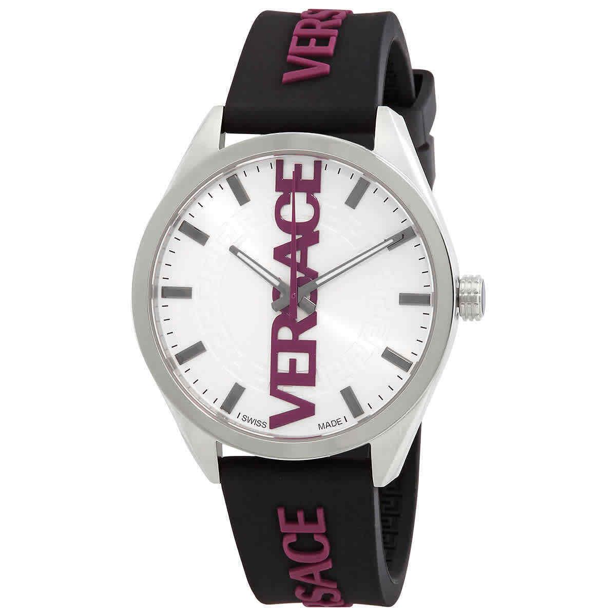 Versace V-vertical Quartz White Dial Men`s Watch VE3H00122