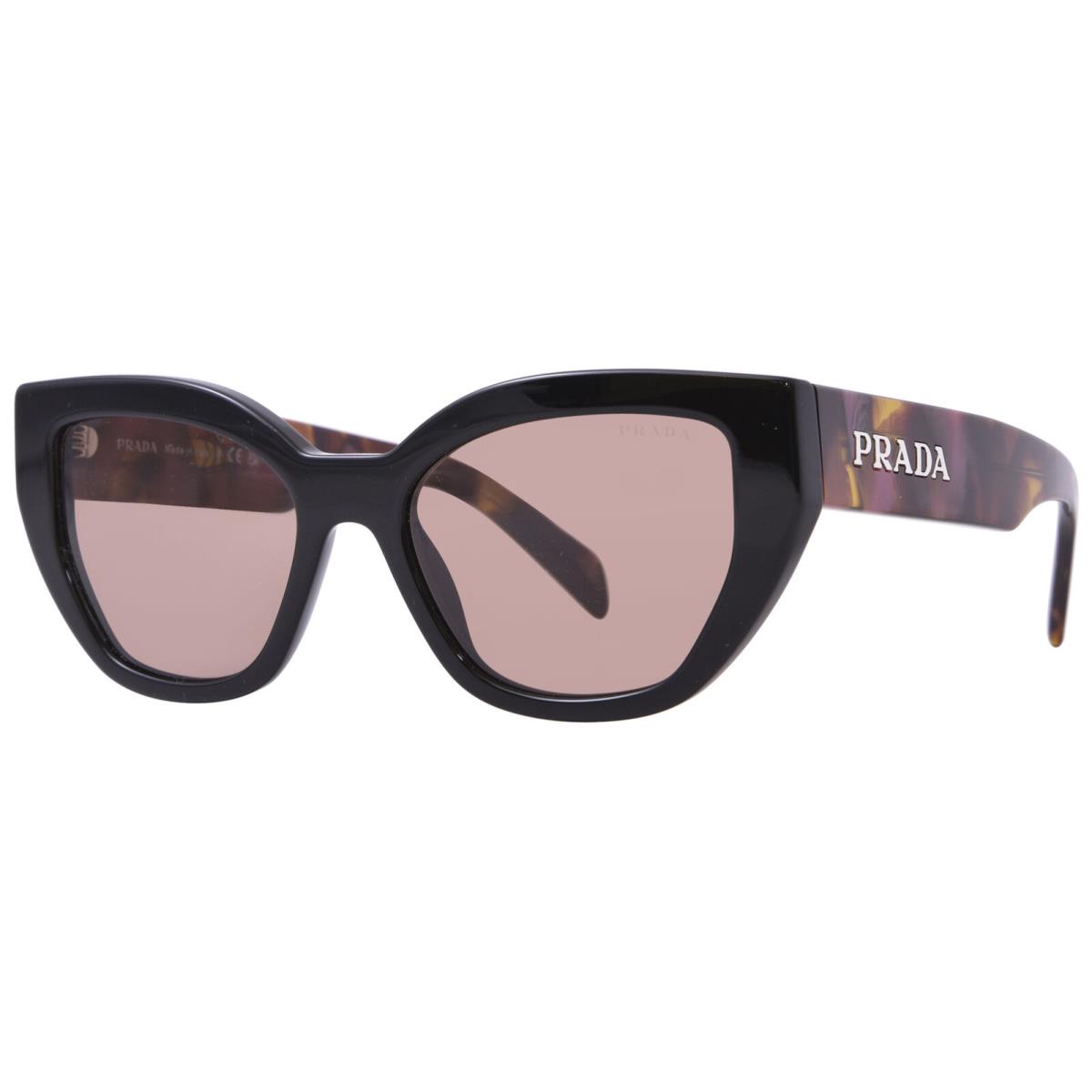 Prada PR A09S 12O10D Sunglasses Women`s Mahogany/brown Butterfly Shape 53mm