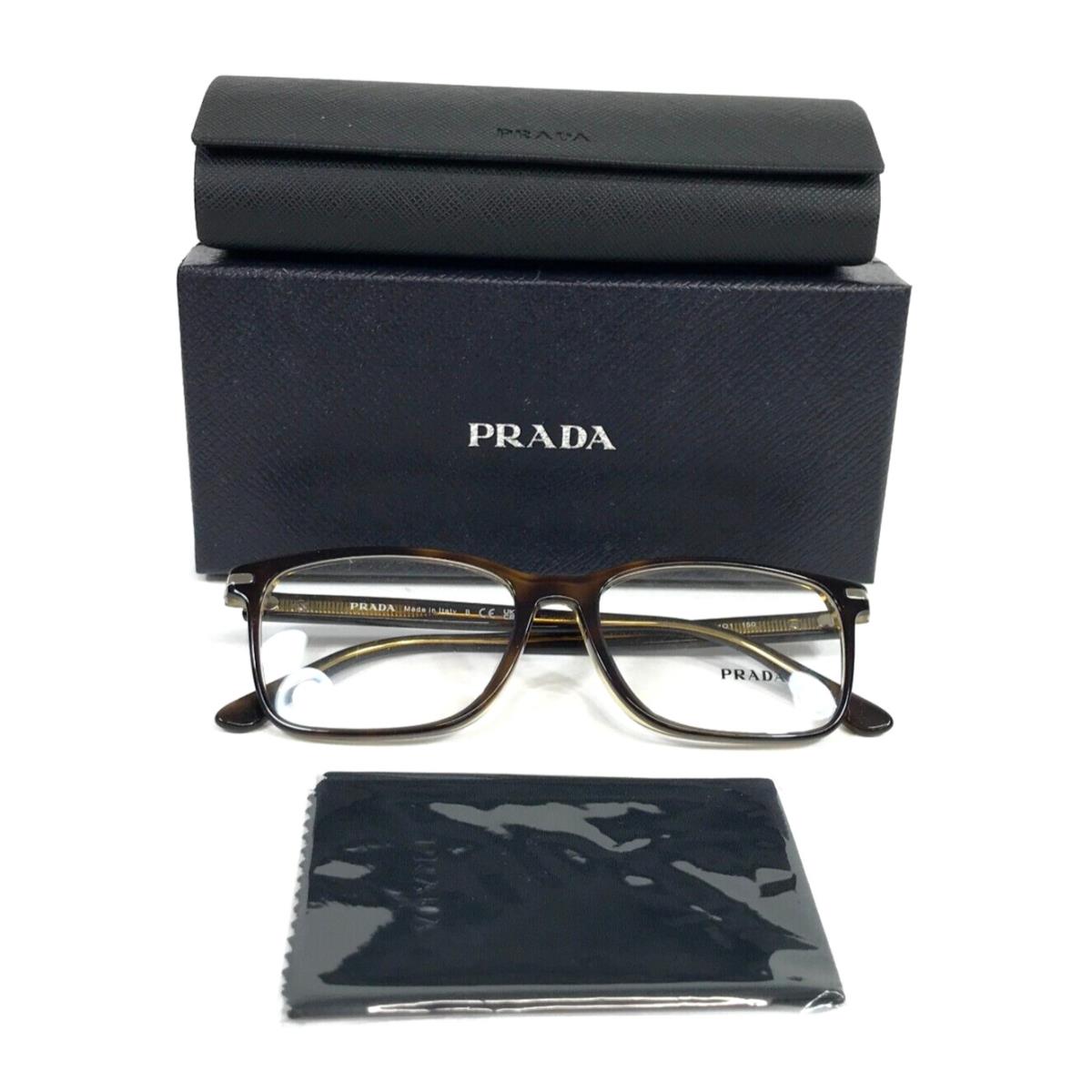 Prada Eyeglasses Frames VPR14W-F ZXH-1O1 Brown Tortoise Blue Asian Fit 56-17-150