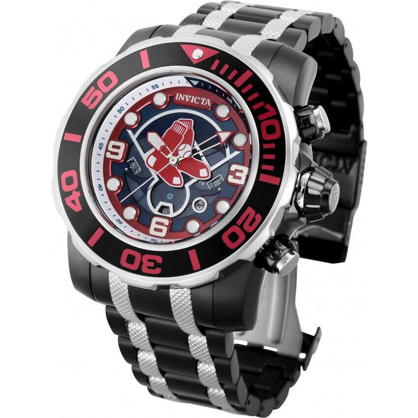 Invicta Men`s Pro-diver Mlb Boston Red Sox Oversize 58MM Case Chronograph Watch