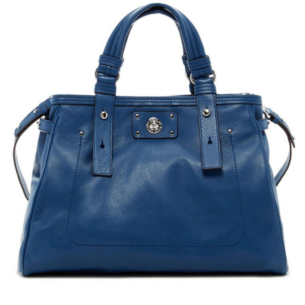 Marc by Marc Jacobs Lucy Turnlock Leather Satchel Bag Deep Blue