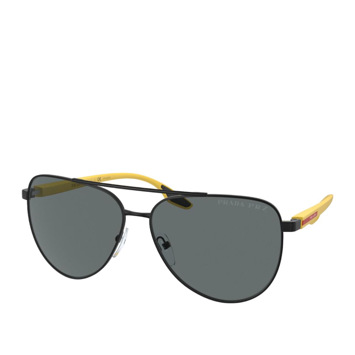 Prada Linea Rossa 0PS 52WS 08W02G Black/yellow Sunglasses Size XL 61-14-145