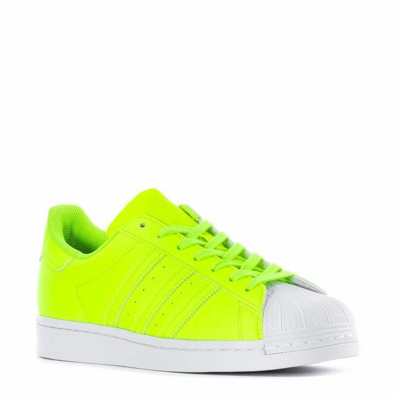 Adidas Superstar Low Sneakers Trainer Sports Men Shoes Solar Green Size 10