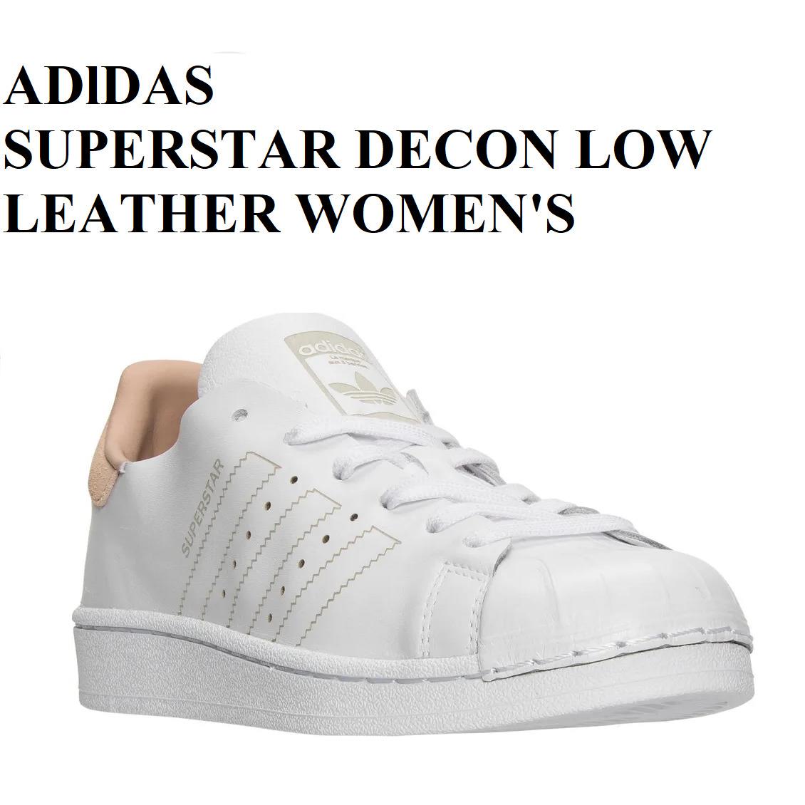 Adidas Superstar Decon Leather Low Sneakers Sport Women Shoes White Size 9 - White