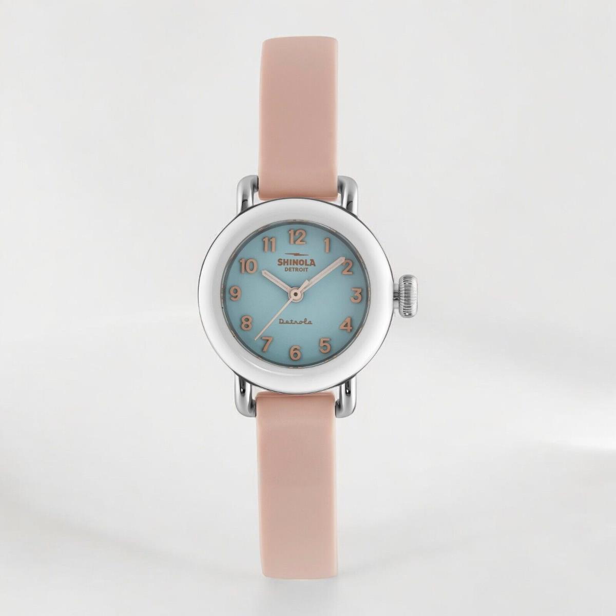 Shinola Detrola Women`s Pee Wee S0120213328 Soft Teal Dial Watch