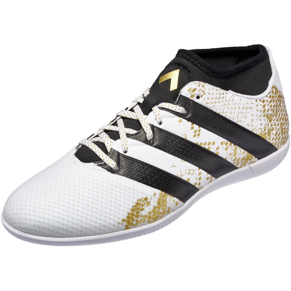 Adidas Ace 16.3 Primemesh IN Soccer Sports Sneakers Men Shoes White Size 11