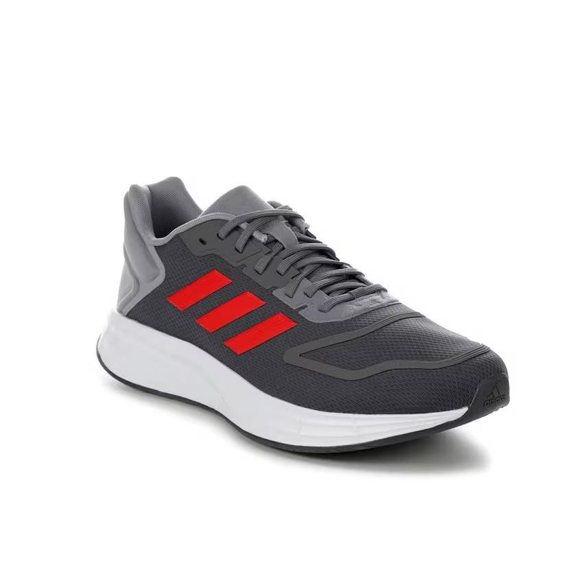 Adidas Duramo Wide Low Lace-up Sneakers Trainers Men Shoes Grey/red Size 11 - Grey/Red/White